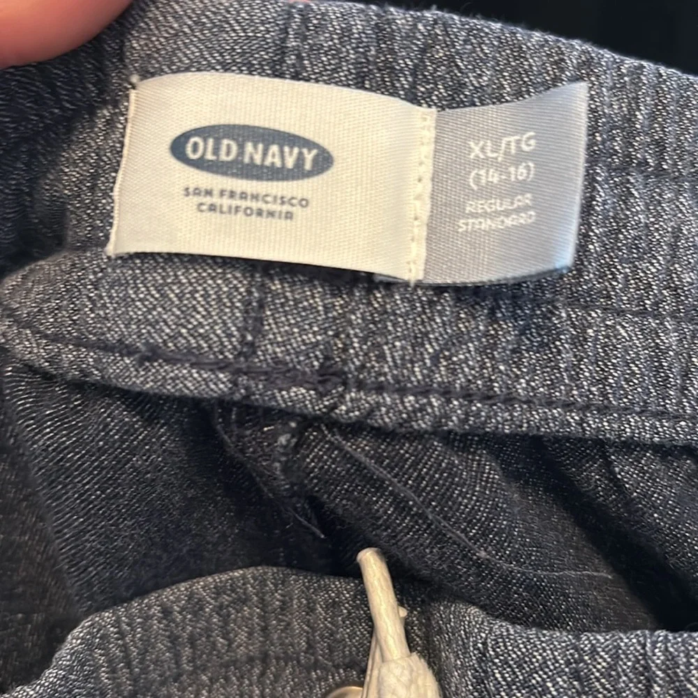 Old Navy linen chambray joggers size XL (14/16) could fit woman’s XS
